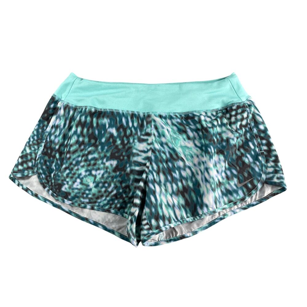 Nike Shorts Womens Medium Blue Lined Activewear Running Hiking Active Dri-Fit